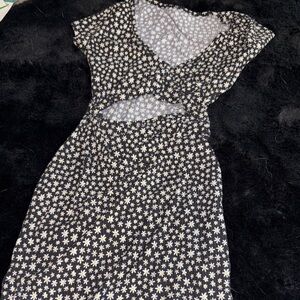 Jessica Simpson Black and White Bodycon Mini Dress